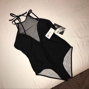 Black Marilyn Monroe Swimwear One Piece Swimsuit